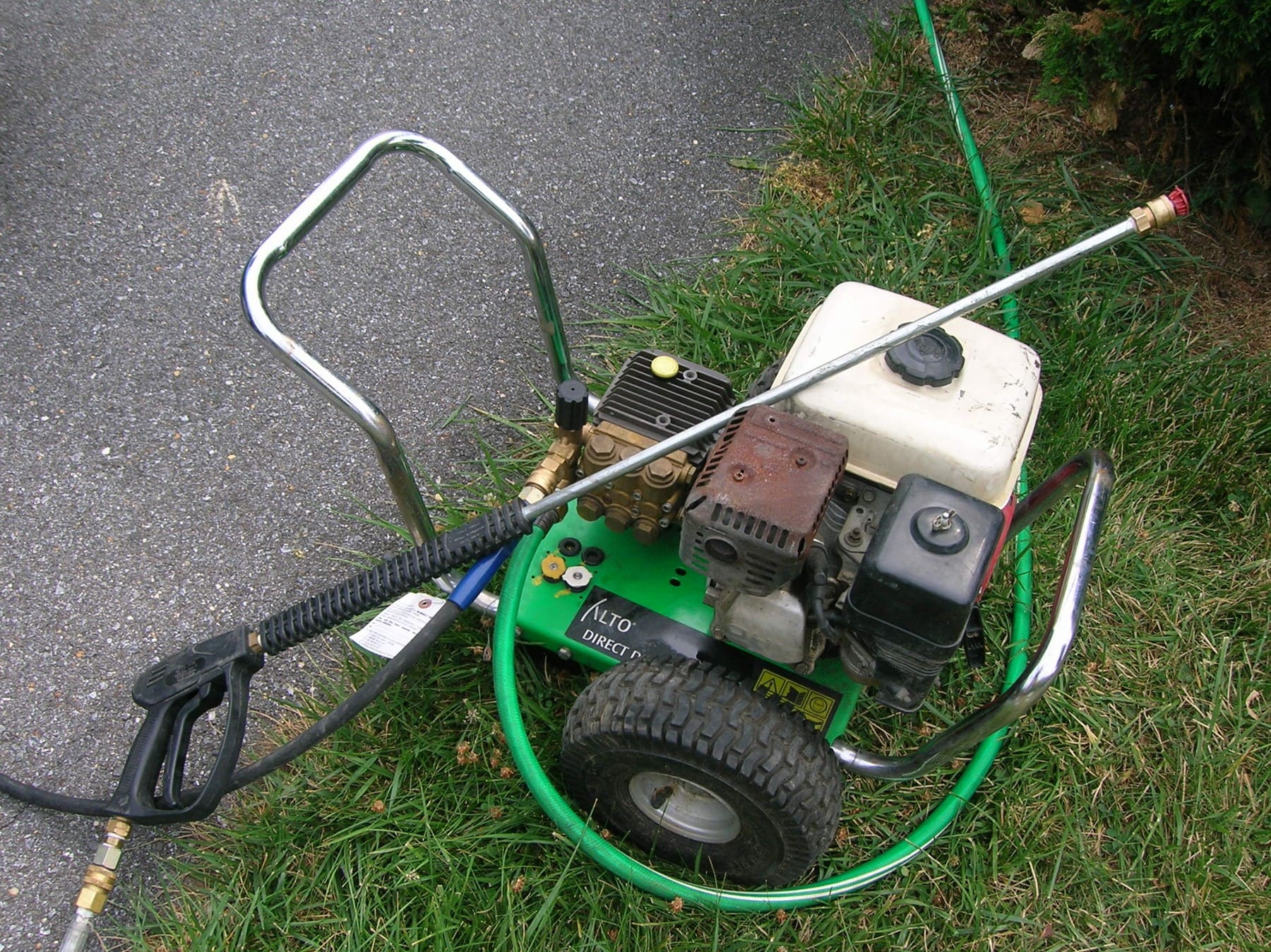Stock photo: Pressure washer, spray gun, and hose